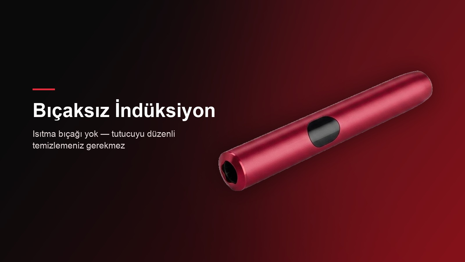 Bıçaksız indüksiyon ısıtma — kırmızı tutucu