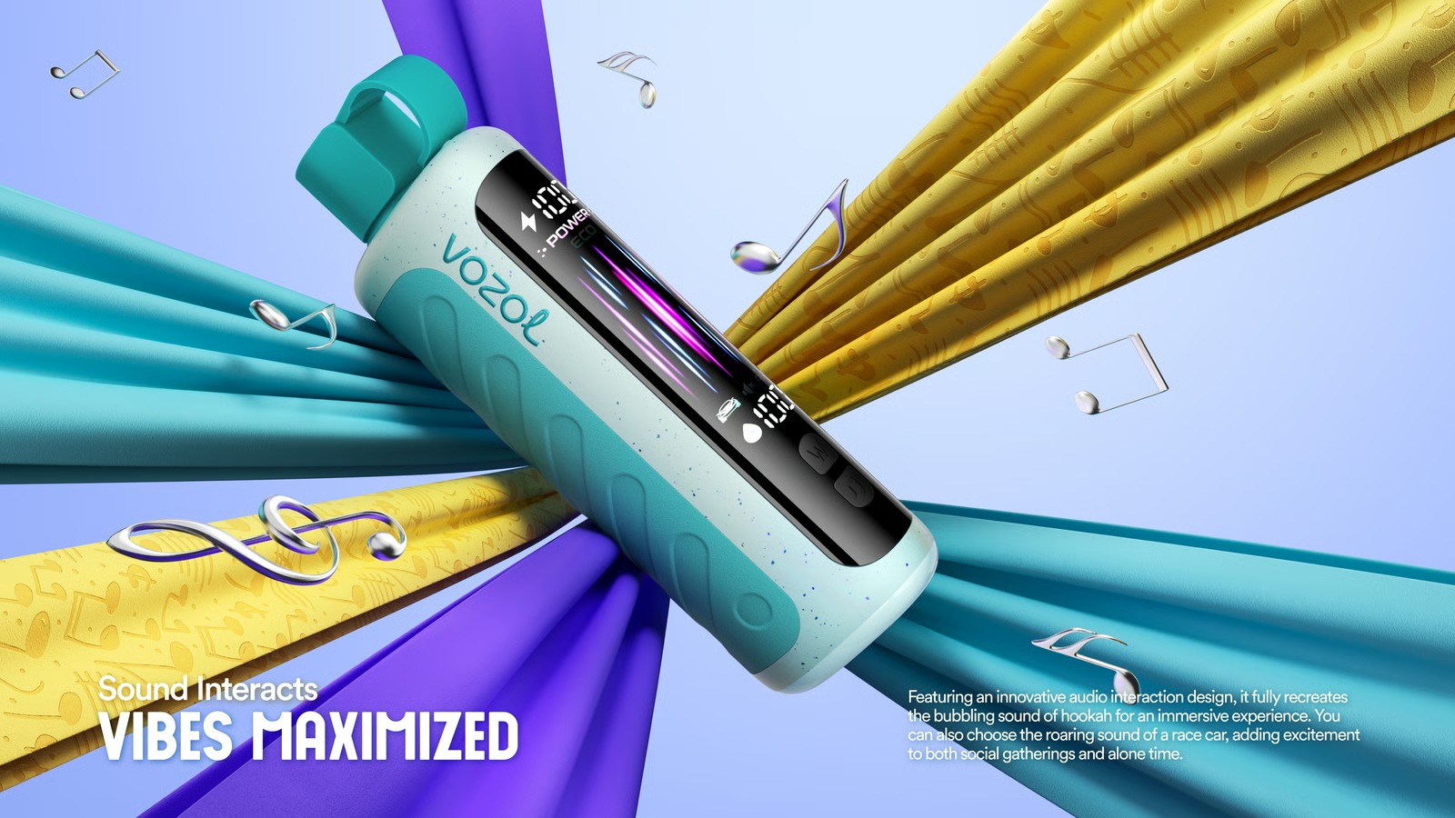 Vozol Gear Hookah 40000 sesli etkileşim, nargile fokurtusu