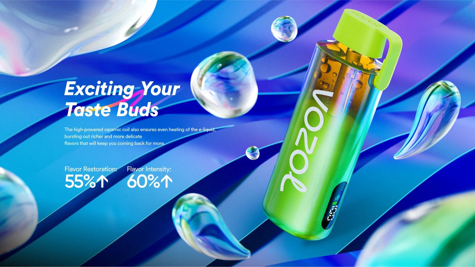 Vozol Vozol Neon 12000 Pro aroma restorasyonu ve yoğunluk artışı